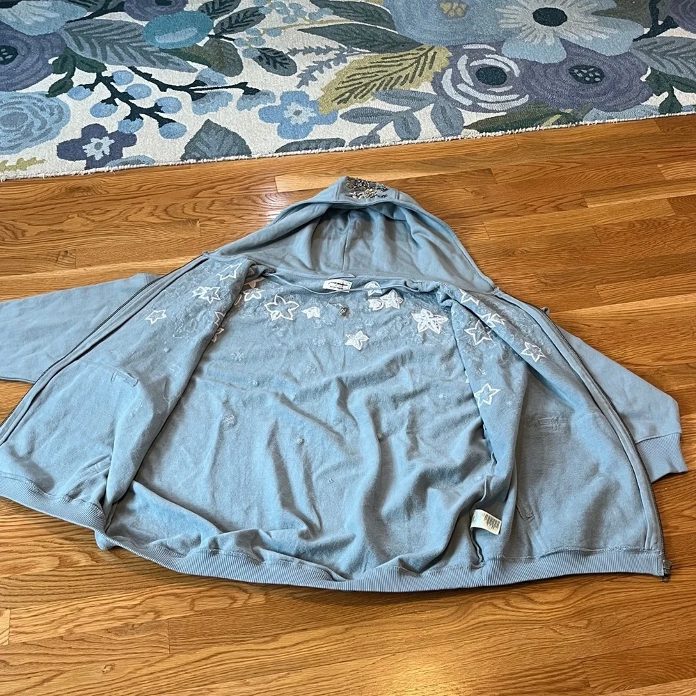 Free People Glitter Oversized Hoodie Size Medium NWT - Picture 14 of 17